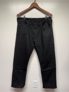 True Religion Men's Slim Straight Black Jeans